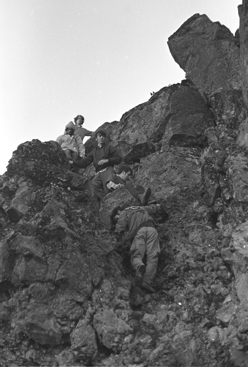 Climbers descending Mt. Washington