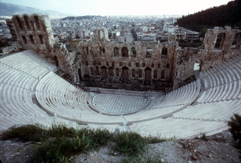 Athens, Greece, Odeon of Herodus Atticus, Acropolis