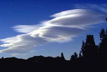 Photo, Lenticular Clouds over Sierra Nevada, Lake Tahoe, CA