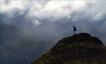 Saddle Mountain OR, photo, hiker