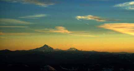 Stock photo, scenic Mt Jefferson, Cascade Range, OR