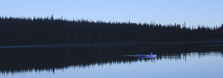Canoe on Olallie Lake, photo