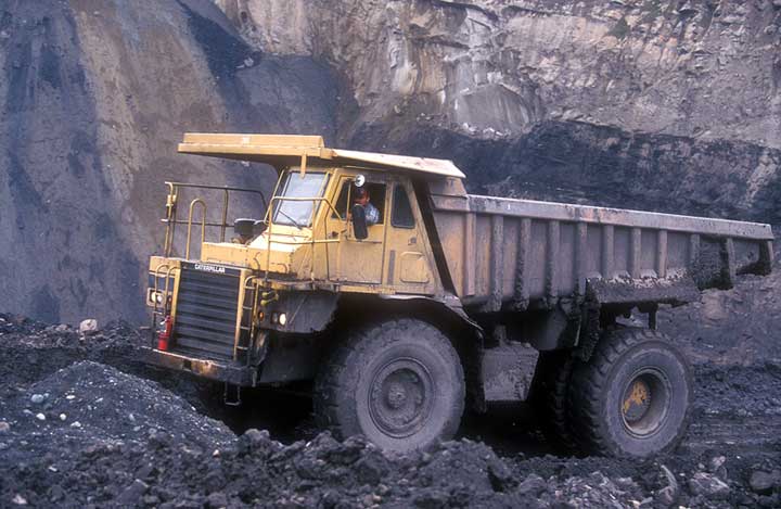 Coal mining truck, Black Diamond Mine, WA, photo