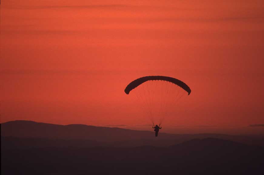 Paragliding Photos, sunset