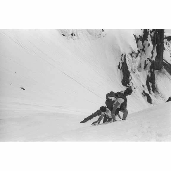 Mt. Jefferson, upper Milk Cr. Glacier Rt. Neal Olson and Steve Christie 