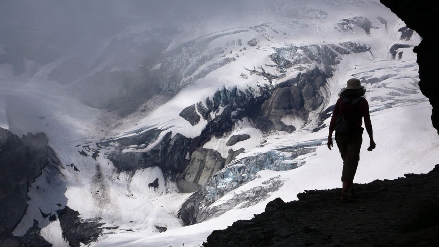 Hiker, Mt. Rainier