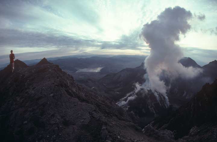 Running On Mt. St. Helens Rim