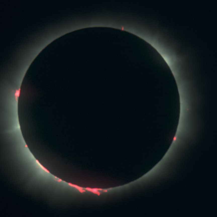 Solar Eclipse Crimson Gas February 26, 1979    