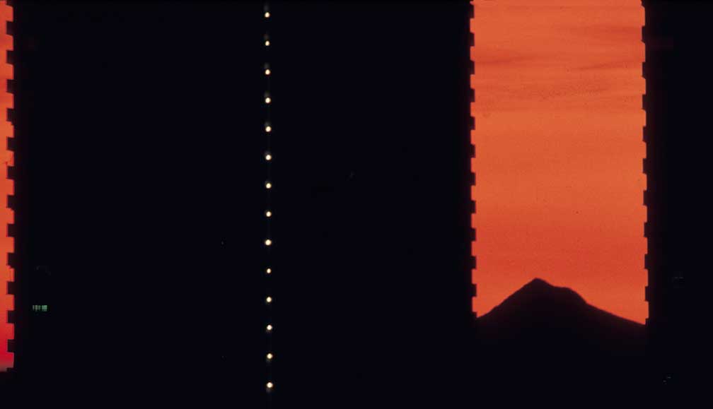 Apartment towers at dawn with Mt. Hood