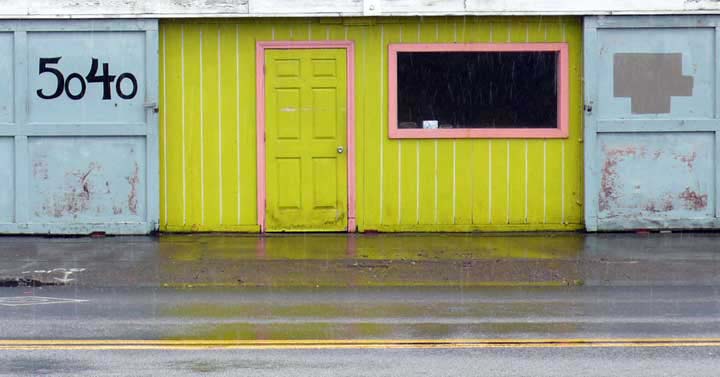 Building in the rain
