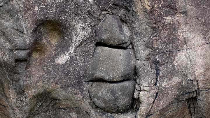 Face in rock
